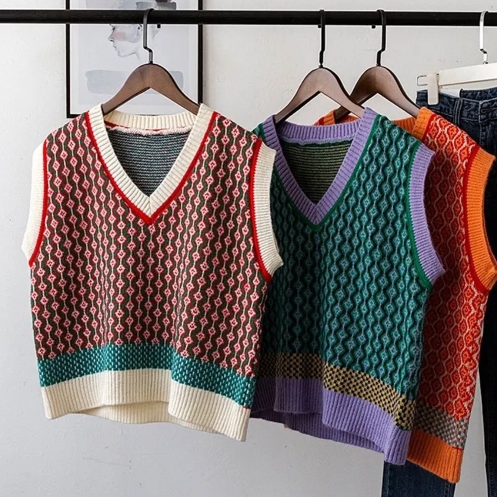 Cider Vintage Style Sweater Vest - Picture 2 of 5